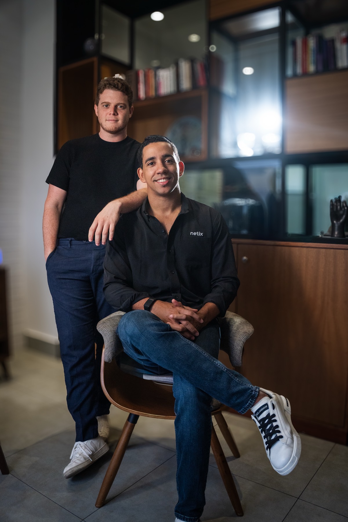 Retrato de El Domi y El Gringo en el set