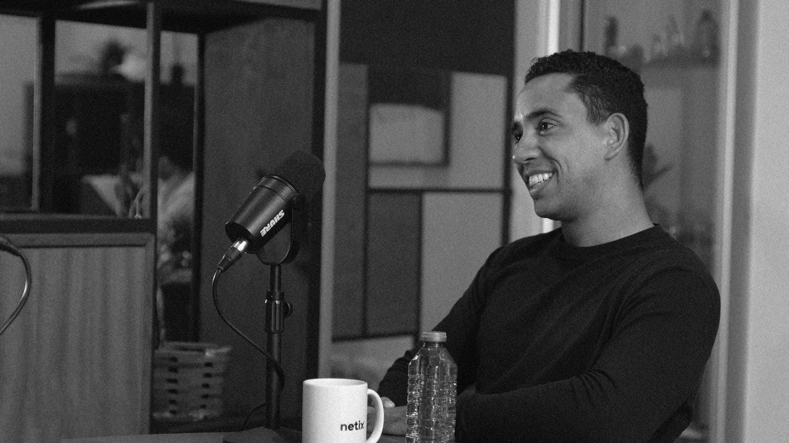 Staiwer Pillier, El Domi, en el set del podcast